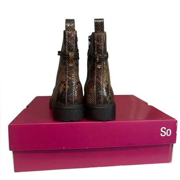 Bowfin Women’s Combat Boots Snakeskin Size 6.5 NIB - Picture 4 of 6